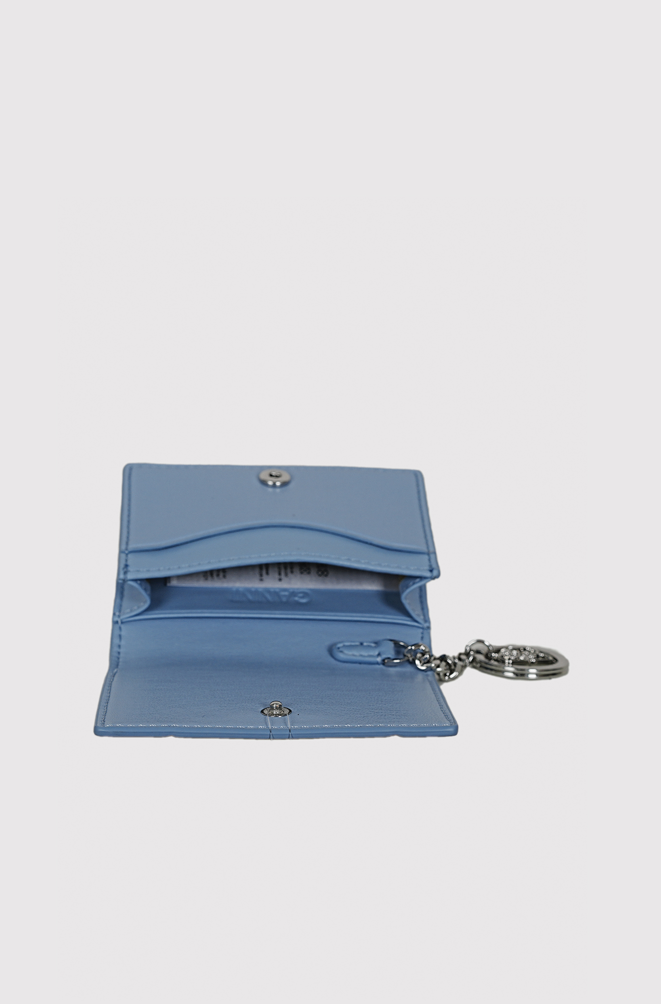 ganni Bou Card Holder With Flap Animal- baby blue012