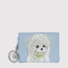 ganni Bou Card Holder With Flap Animal- baby blue01