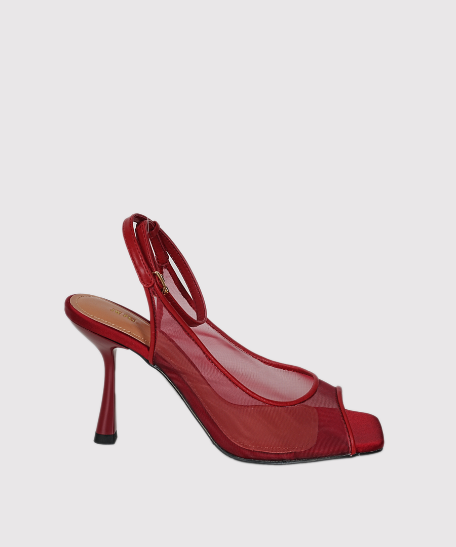 JW pei serenity-open-toe-mesh-slingback-sandals-burgundy