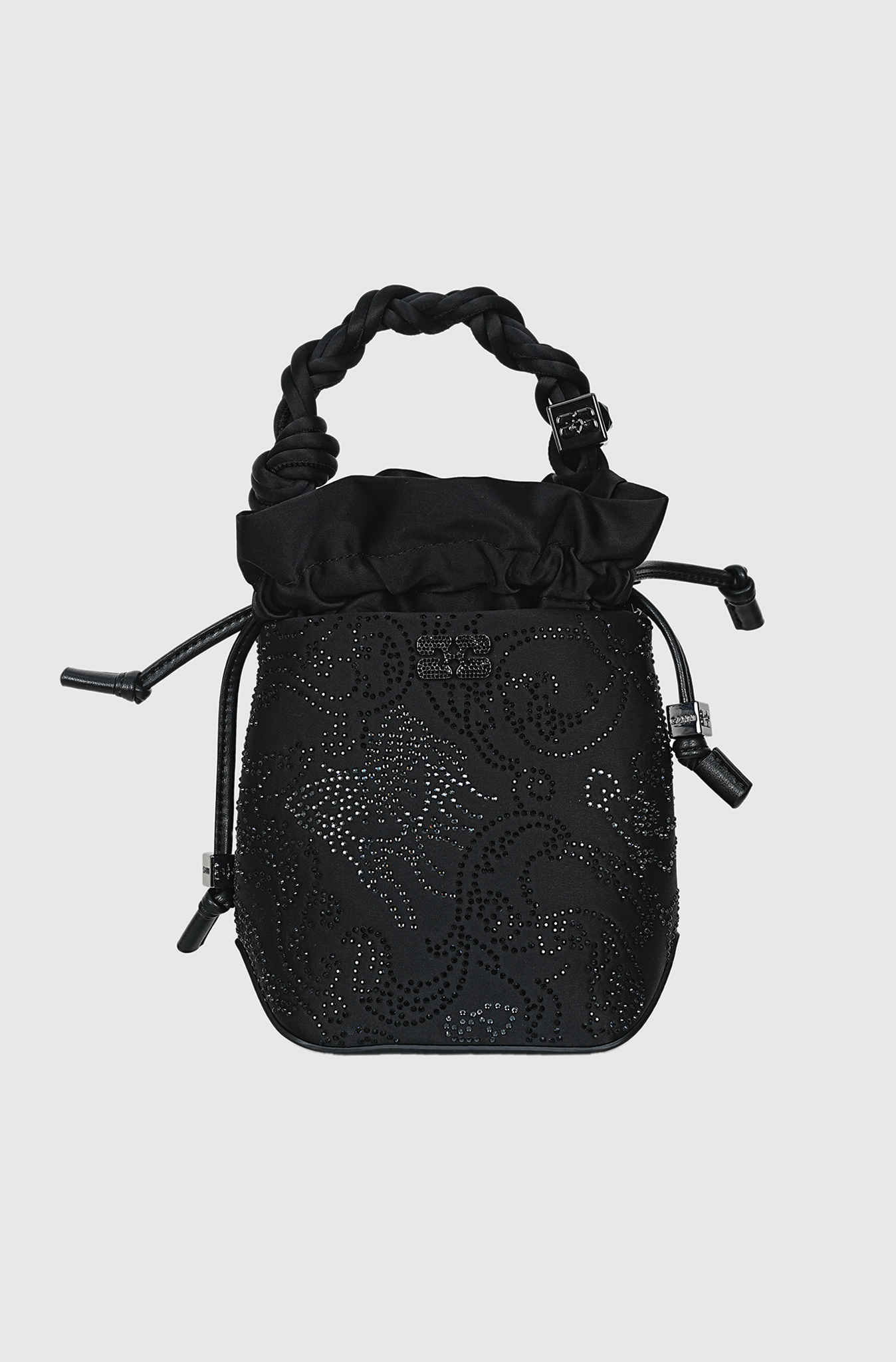 ganni-bou-bucket-mini-flower-strass-satin-black02