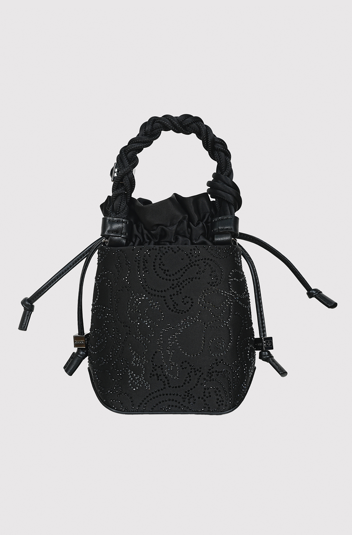 ganni-bou-bucket-mini-flower-strass-satin-black01