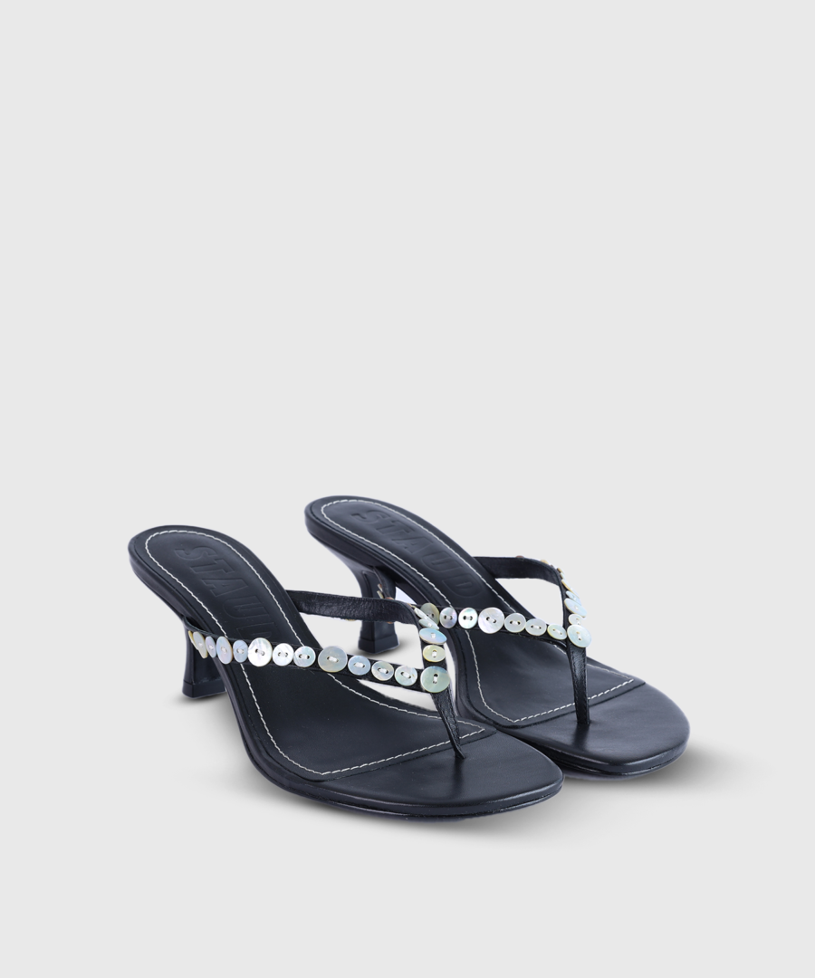 staud Freja Kitten Heels Mother of Pearl - Beige004