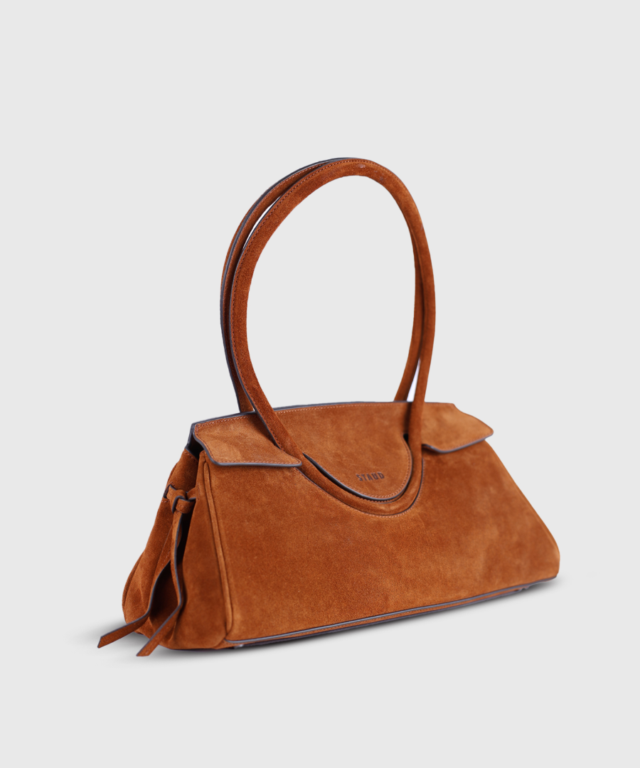 staud Maude Shoulder Bag Suede - Tabac006