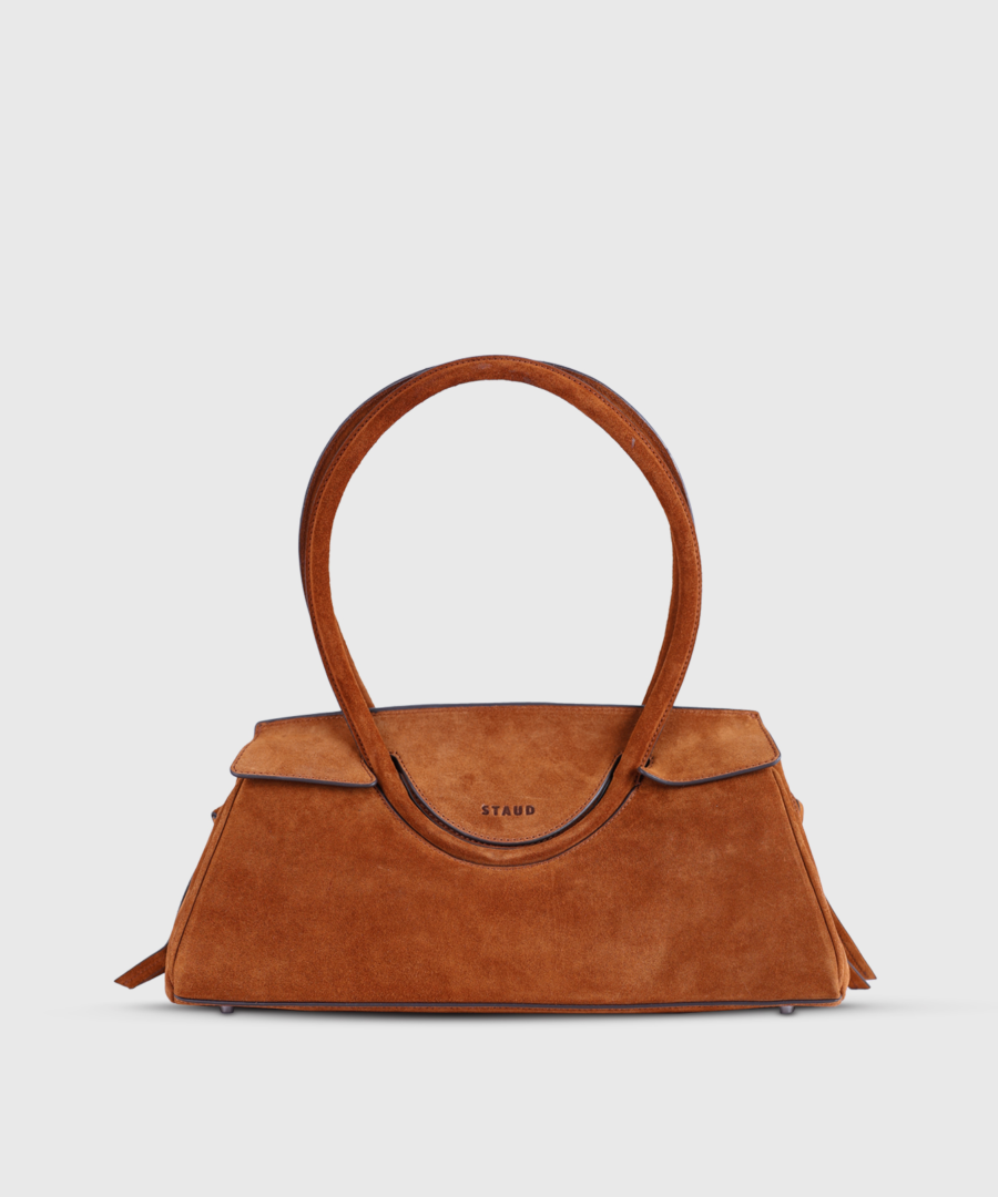 staud Maude Shoulder Bag Suede - Tabac007