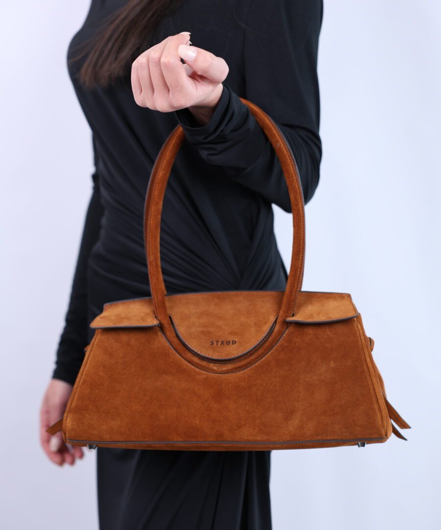 staud Maude Shoulder Bag Suede - Tabac005