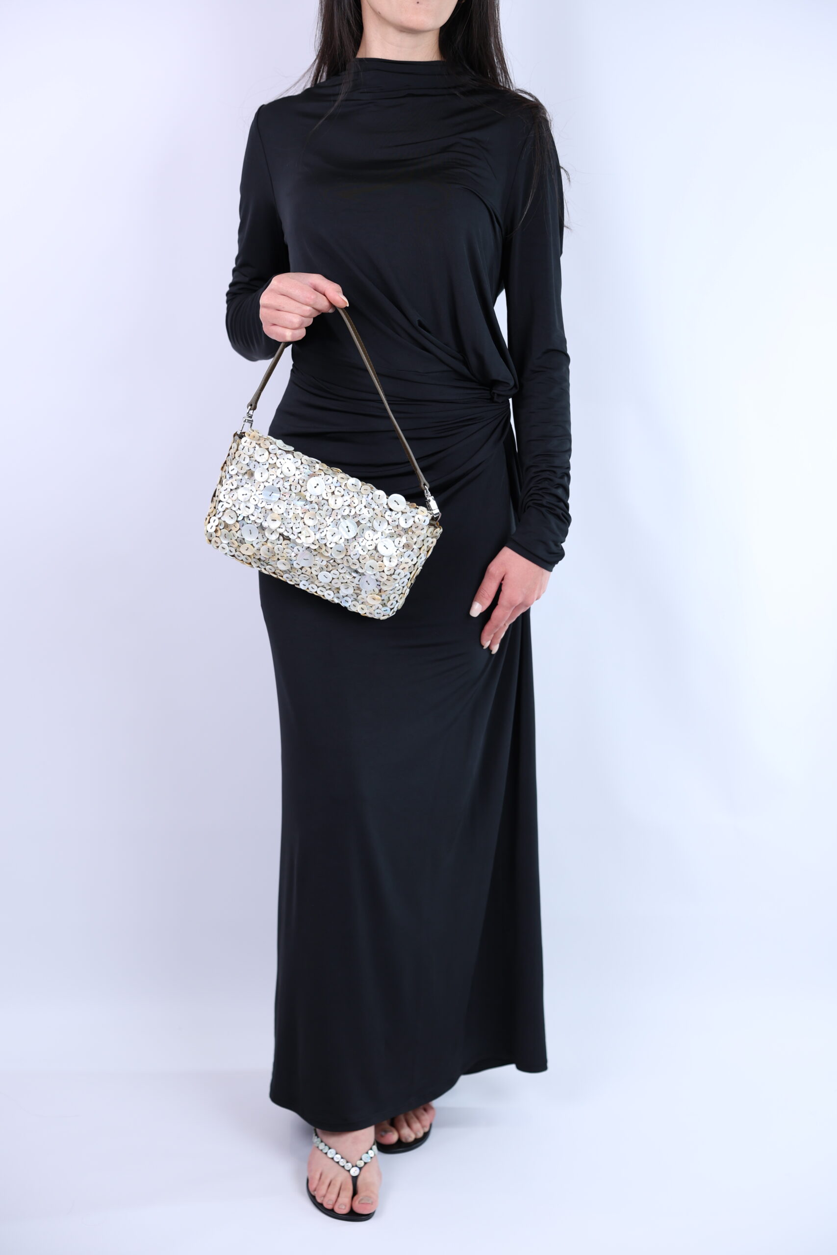 staud Tommy Beaded Bag Garden Party - Silver002