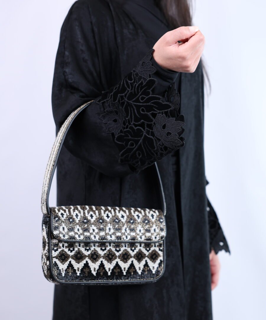 staud Tommy Beaded Shoulder Bag Zermatt - Brown007