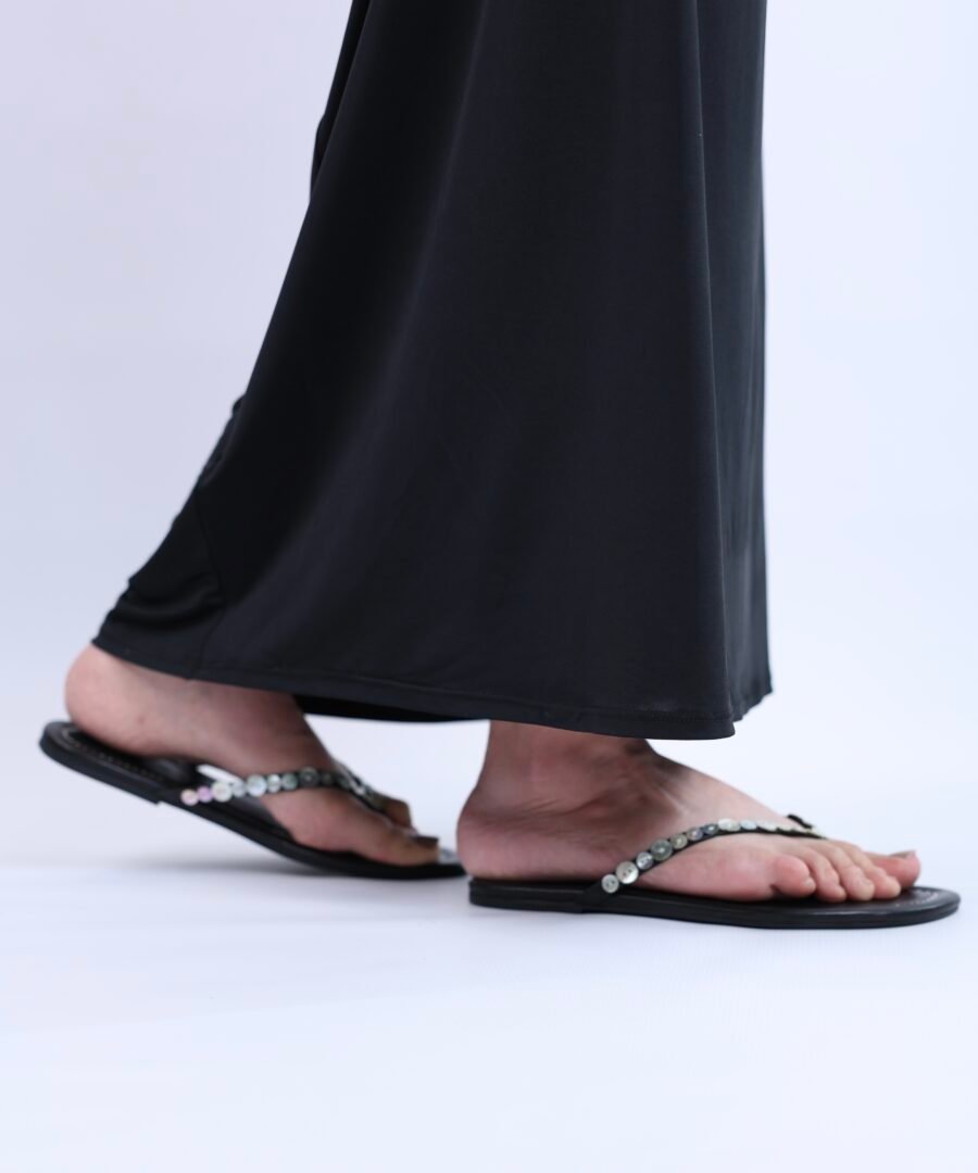 Freja Thong Mother of Pearl Sandals- Beige07